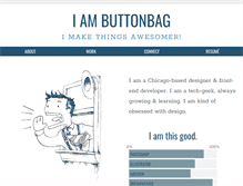 Tablet Screenshot of iambuttonbag.com